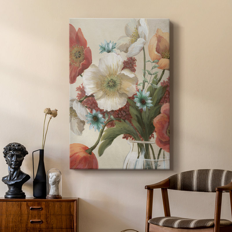 Poppy Time II -Custom Wrapped Gallery Cavas
