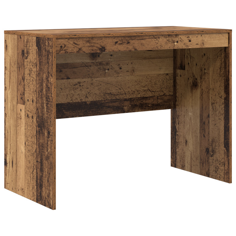 Writing Desk Particle Board, 76cm H x 100cm W x 50cm D, Old Wood
