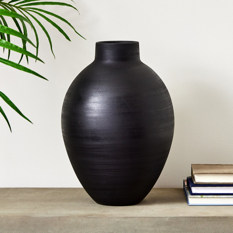 Analia Handmade Table Vase, Ecru, 16.5" H x 11.75" W x 11.75" D