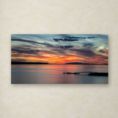 « coucher de soleil » par pierre leclerc,, reproduction de photo sur toile tendue