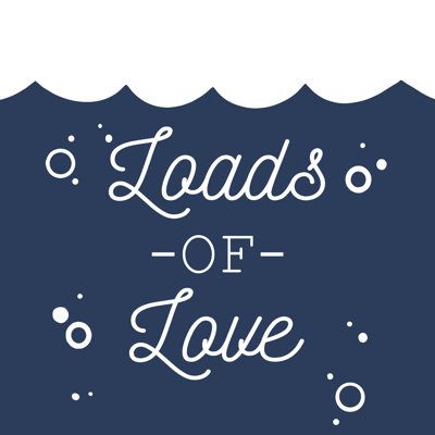 Loads Of Love On Navy - Wrapped Canvas Print