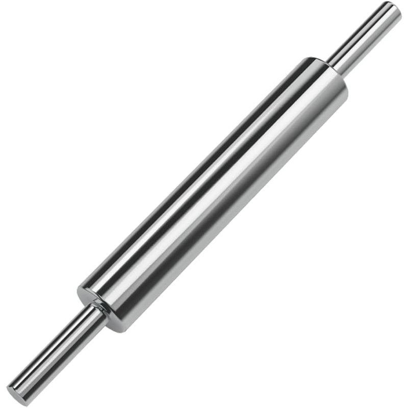 Rouleau à pâtisserie creux en acier inoxydable 304 de 17 pouces, rouleau à pâte lisse pour la cuisson