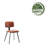 Faux Leather Dining Chair with Steel Legs-1830856905