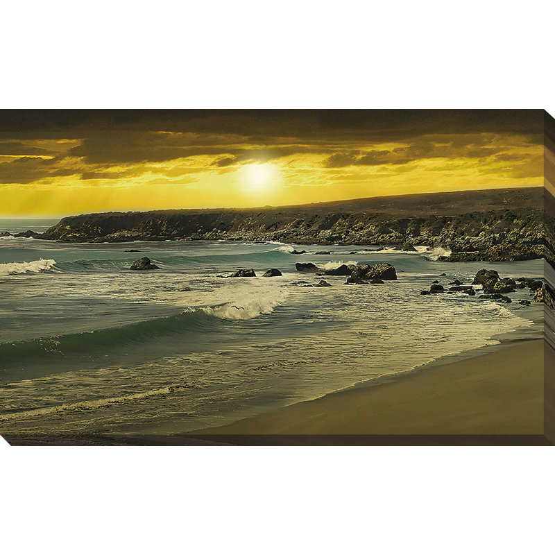 « malibu light », reproduction de photo, H 18 po x l 30 po x P 1 po, Toile tendue
