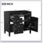 Meuble-lavabo 36 po avec lavabo supérieur, meuble-lavabo moderne avec 2 tiroirs et tiroir escamotable, meuble-lavabo simple-527730538
