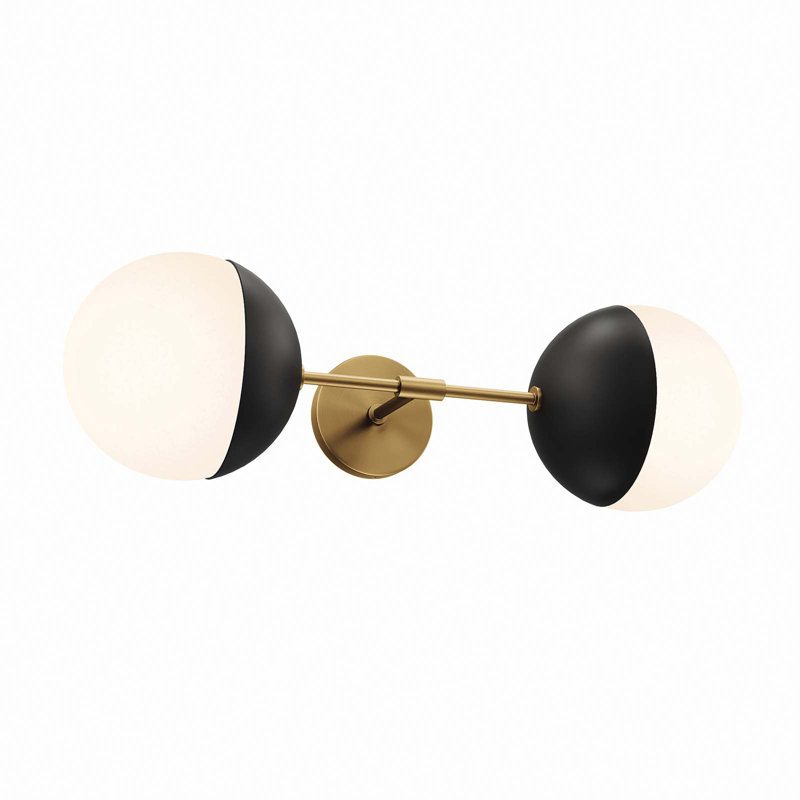 Modway Stellar 2-Light Wall Sconce, Satin Brass