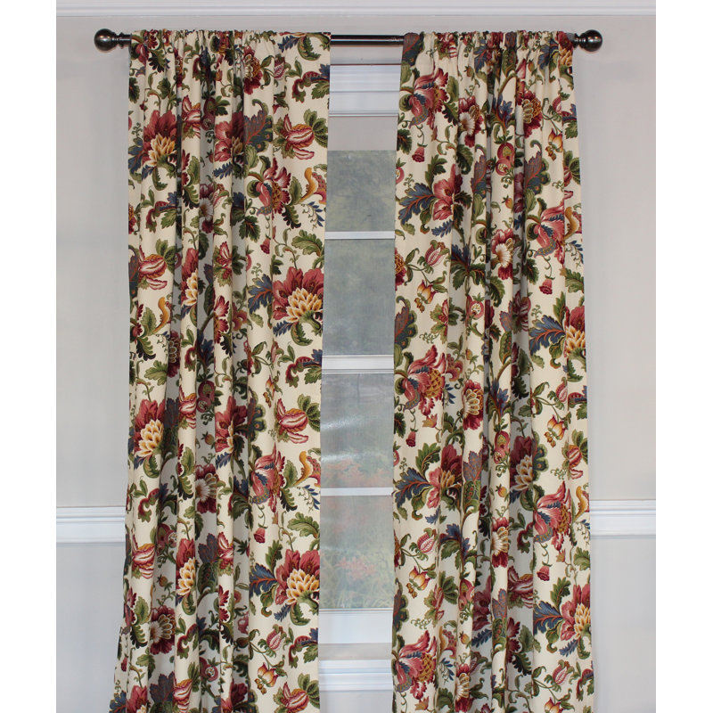 Nobpaneg Cotton Blend Room Darkening Curtain Pair, 50" W x 63" L, Eggshell