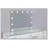 Glam Style Vanity Set With Padded Stool, 8Mm Glass Top, Storage Drawers, And LED Mirror For Luminous Bedroom Decor