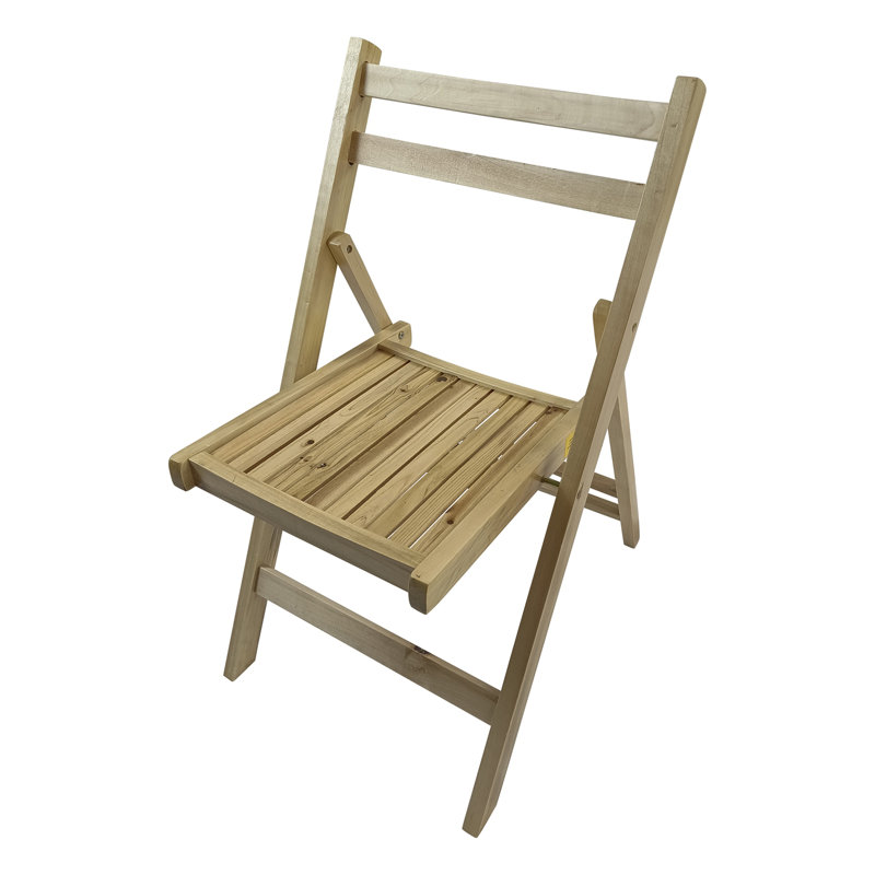 Chaise pour événement spécial pliante en bois à lattes Furniture, Naturel