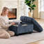 Canapé d'angle modulaire en forme de L avec pouf-979700301