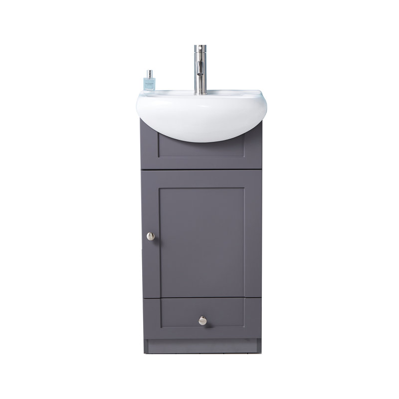 Ensemble de meuble-lavabo simple 18 po gris