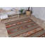 Tapis rétro Oushak brun pour décor de chambre à coucher et de salon avec des thèmes anatoliens traditionnels