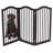 Wooden Freestanding Dog Gate - 3-Panel Foldable Indoor Pet Fence - 36” Tall Arched Pet Gate for Stairs, Hallways, Doorways, and Porch - Barrier for Dogs and Puppies (Espresso)