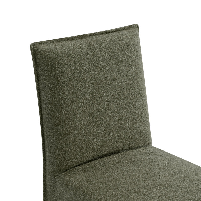 Chaise de salle à manger rembourrée Catalan Jaffson (ensemble de 2), Chanvre