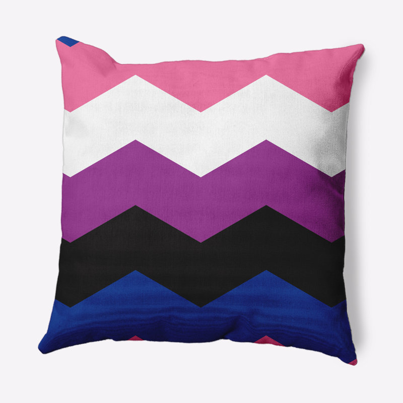 Genderfluid Chevron Decorative Throw Pillow, Purple, 20" x 20"