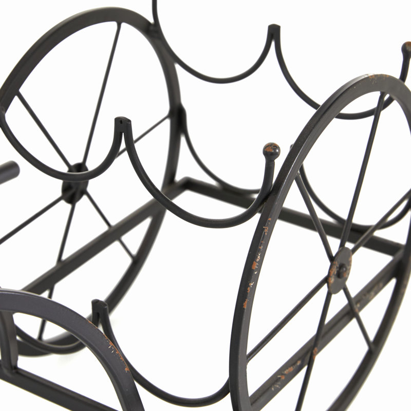 Probolinggo 2 Bottle Floor Wine Bottle Rack in Black