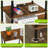 Industrial TV Stand w/ Power Strip: Burned Wood