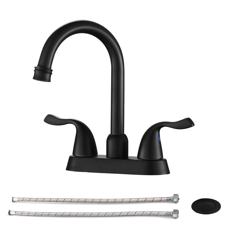 Robinet de salle de bain vasque avec bonde, Noir