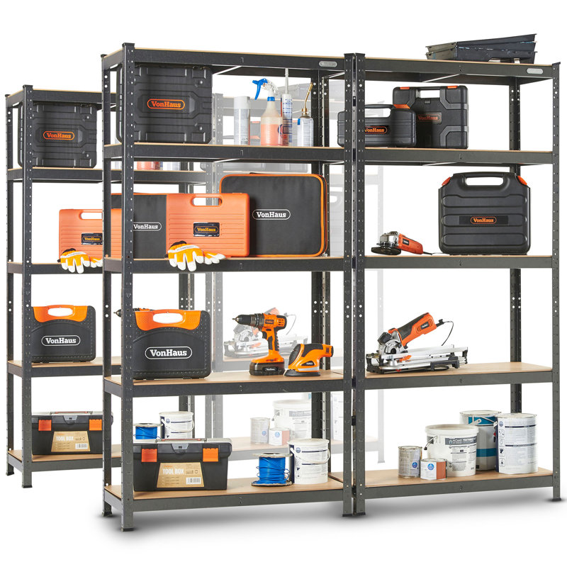 90cm W Steel Height -Adjustable Shelving Unit