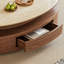 Table basse rétro avec rangement ovale-129911451