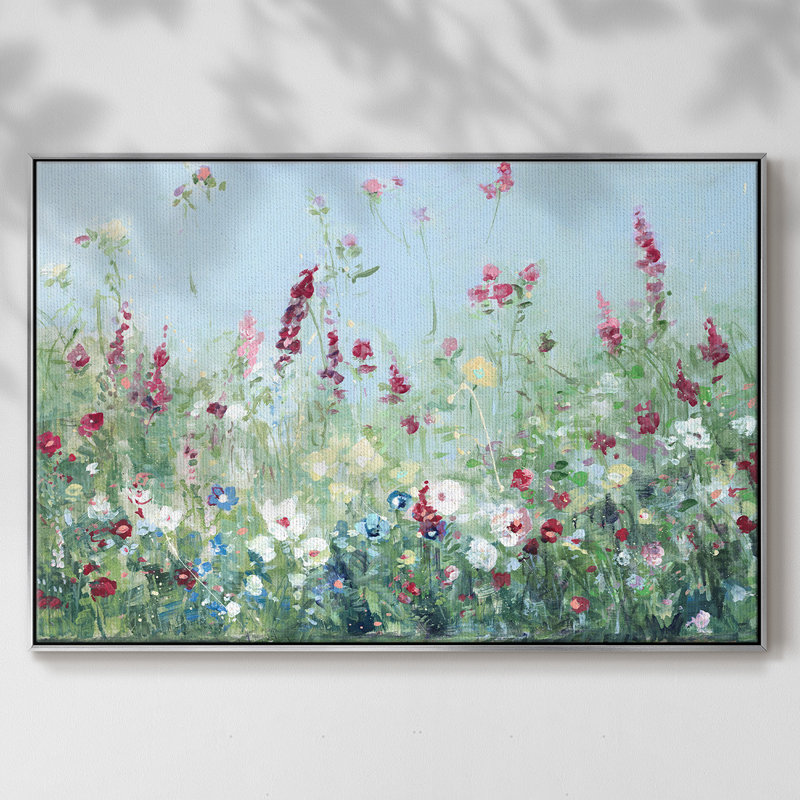 Sweet Summer Meadow, reproduction d'art sur toile, H 17 po x l 25 po x P 2 po, Argent