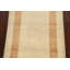 Tapis beige noué à la main de conception unique 2 pi 9 po x 4 pi 1 po