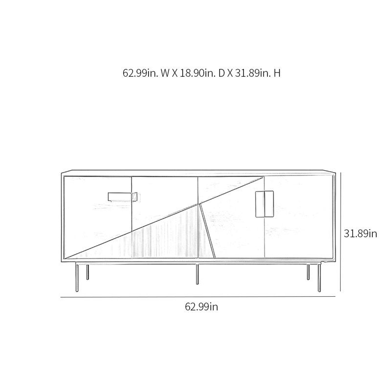Modern Light Luxury Sideboard Cabinet
