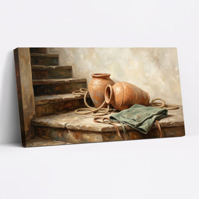 Rustic Still Life Canvas Wall Art Oil Painting Print Set Of 1