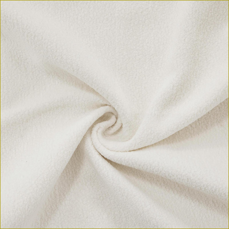Canapé modulaire en U avec 2 repose-pieds modulaires pour le salon | Chenille | Blanc neige, Chenille blanche