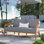 Causeuse d'extérieur en bois de teck Brisbane par Modway