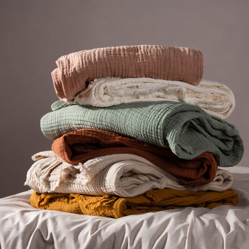 Knitted Throw Blanket, W130 x L180cm, Dark Brown