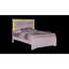 Lit simple tapissier, tête de lit à DEL, style moderne, gris métallique, élégant, revêtement de chambre gris, raffiné,
