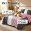 Ensemble de couvre-lit réversible 3 pièces en microfibre gris anthracite et rose rosé avec 2 taies décoratives-129386893