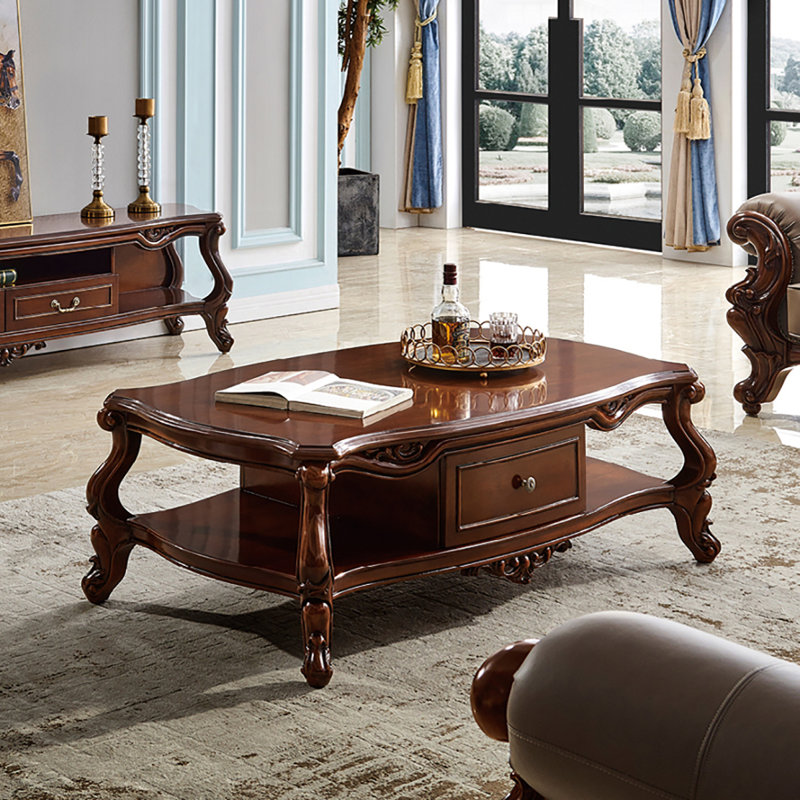 Vintage American coffee table, Dark Walnut