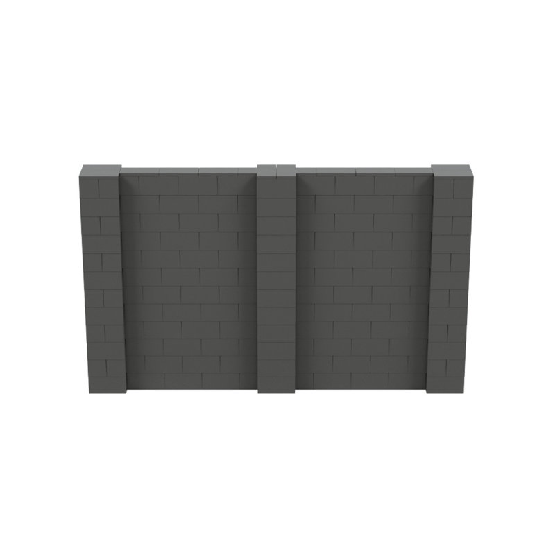 Cloison 1 panneau autoportante, Gris foncé, H 72 po x l 120 po x P 12 po