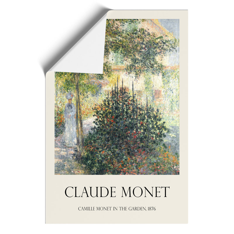 Camille in the Garden at Argenteuil Print by Claude Monet - Frameless Print, 59cm H x 42cm W x 0.1cm D