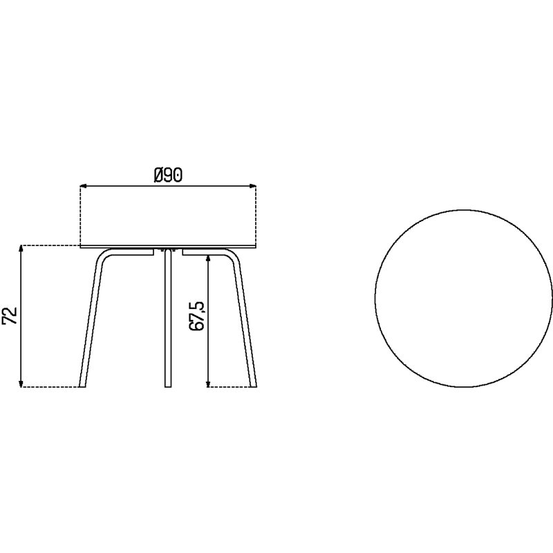 Salto Outdoor Round Garden Table