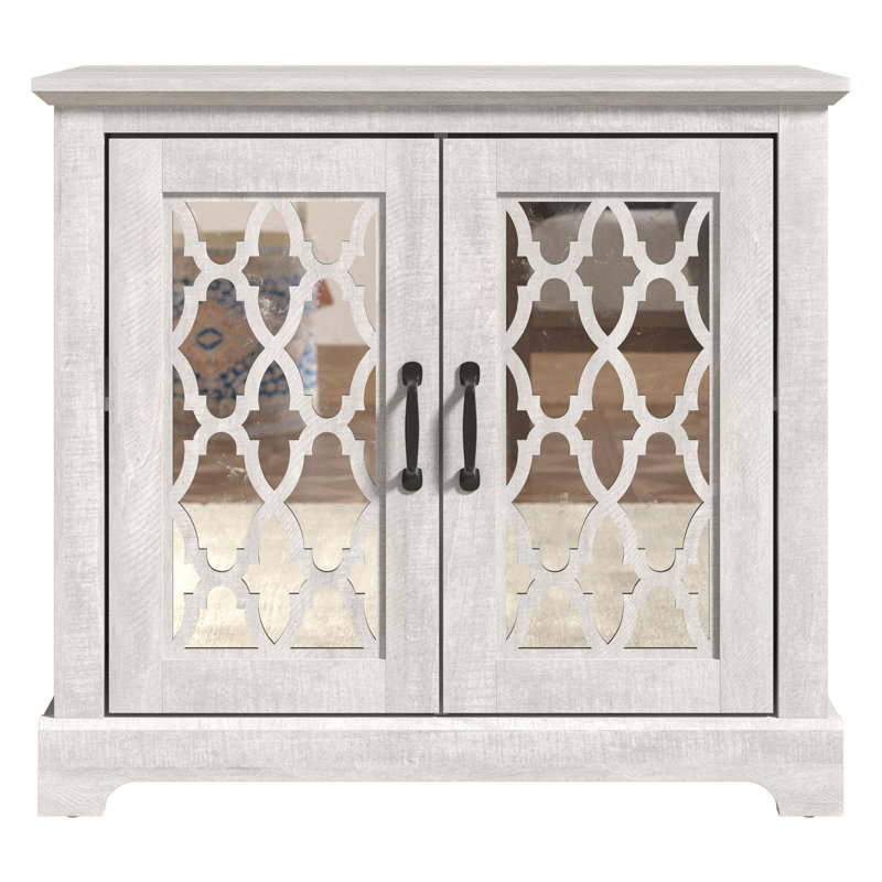Lopes Traditional Coordinated Storage Accent Cabinet 2 Piece Set, Dusty Gray Oak