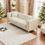 Canapé en velours 82,5 pouces avec boutons matelassés Chesterfield-2016147782