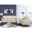 Fauteuil d'appoint capitonné à garniture passepoilée et à passepoil, canapé simple en tissu de polyester pour le salon