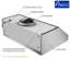 Awoco 36" Stainless Steel 1000 CFM Ducted (Vented) Under Cabinet Range Hood with Baffle Filter