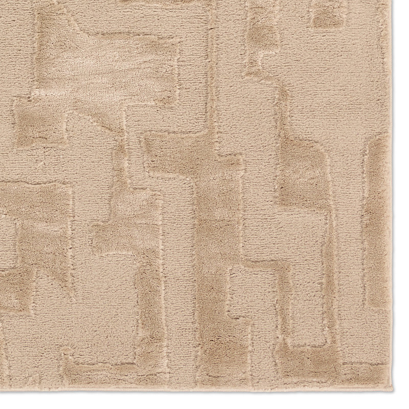 Cithlali Abstract Tan Area Rug, Rectangle 7'10"X10'