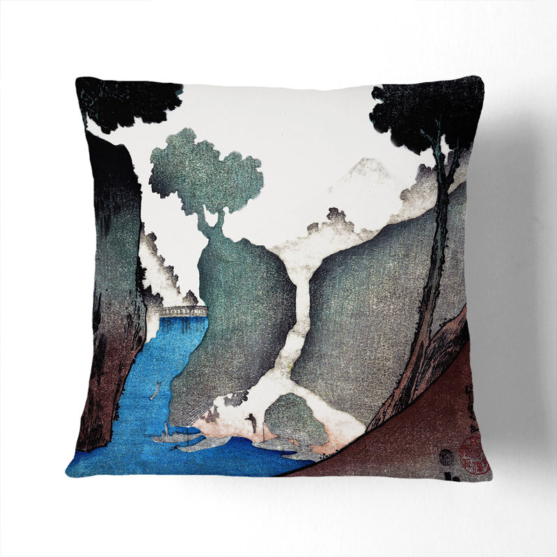Abstract Square Throw Cushion, White, 40cm H x 40cm W x 15cm D