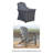 Adirondack Chair Cover For Makowski Patio Chair, Water-Repellent UV-Resistant Polyester With Elastic Tie-Downs And Padded Handles