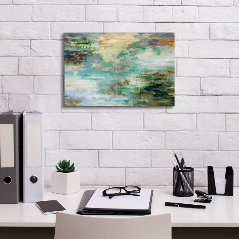 Art mural Marsh par Silvia Vassileva, H 12 po x l 18 po x P 0,75 po