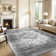 Tapis oriental gris antidérapant lavable à la machine