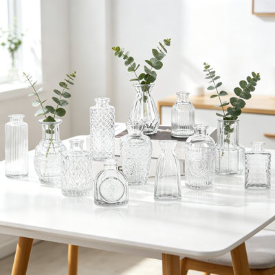 Ensemble de 12 vases en verre Bud