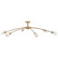 Atera 6 - Light Steel Dimmable Sputnik Modern Linear Chandelier-1164041083-1187045868