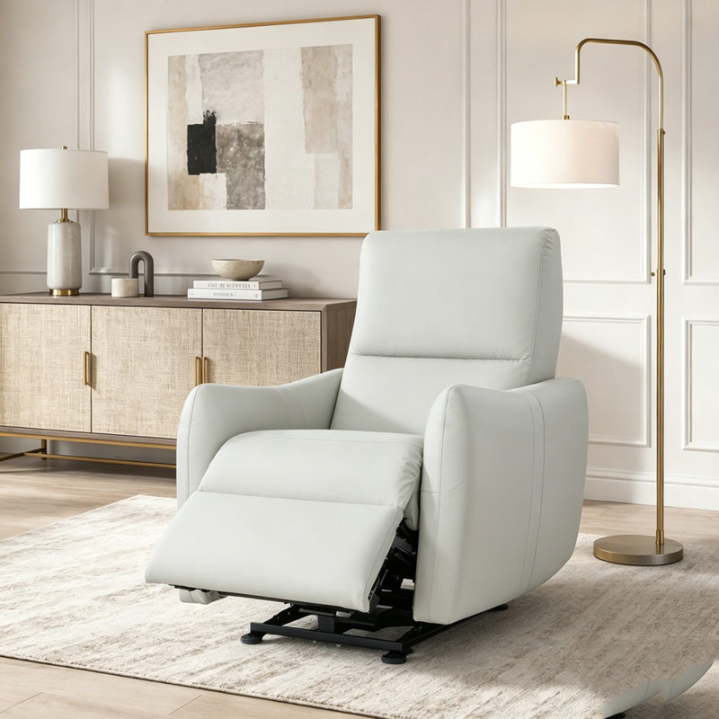Fauteuil inclinable électrique Wall Wall, Polyuréthane, Gris clair