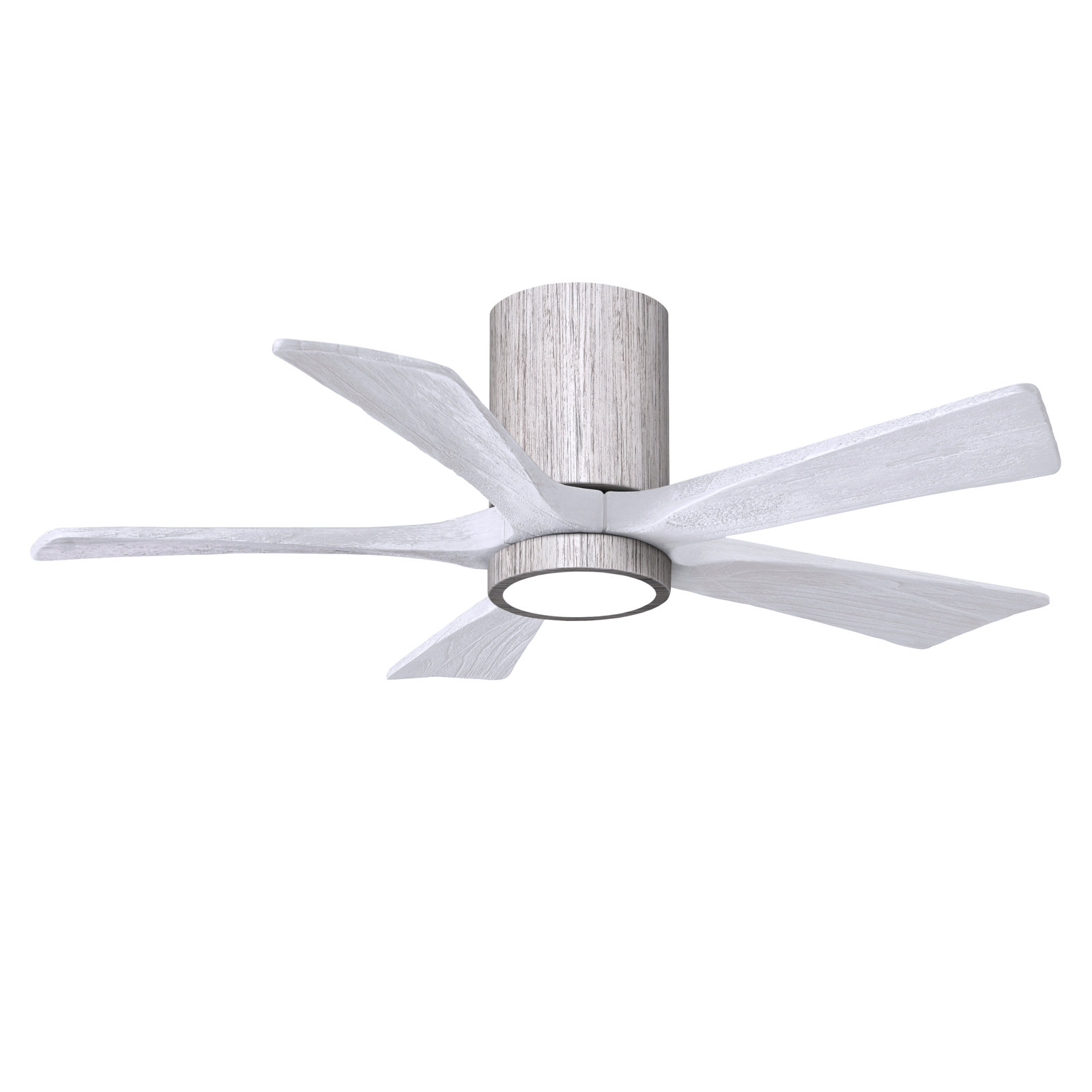 Irene 5 - Blade LED Ceiling Fan with Light Kit Included, Matte White, Barn Wood Tone, 42"